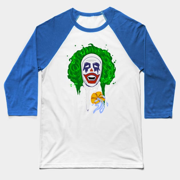 Doink The Circus Clown Baseball T-Shirt by Ace13creations